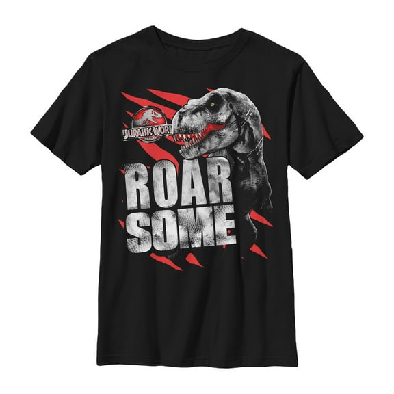 Boy's Jurassic World Roarsome Claw Slash  Graphic Tee Black Small
