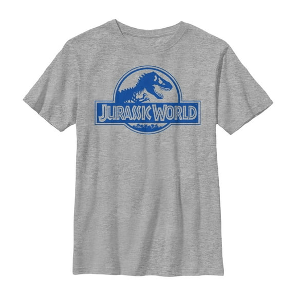 Boy's Jurassic World Simple T. Rex Logo  Graphic Tee Athletic Heather Medium