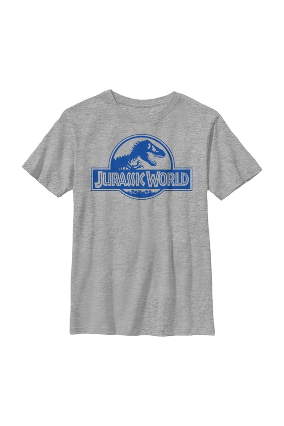 Boy's Jurassic World Simple T. Rex Logo  Graphic Tee Athletic Heather Small