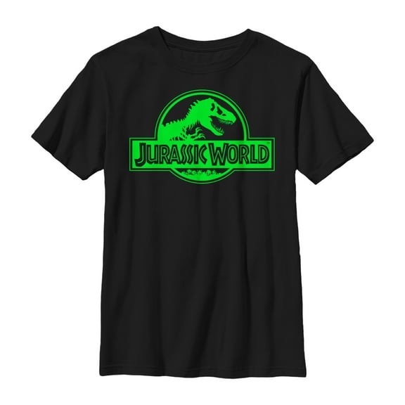 Boy's Jurassic World Simple T. Rex Logo  Graphic Tee Black X Small