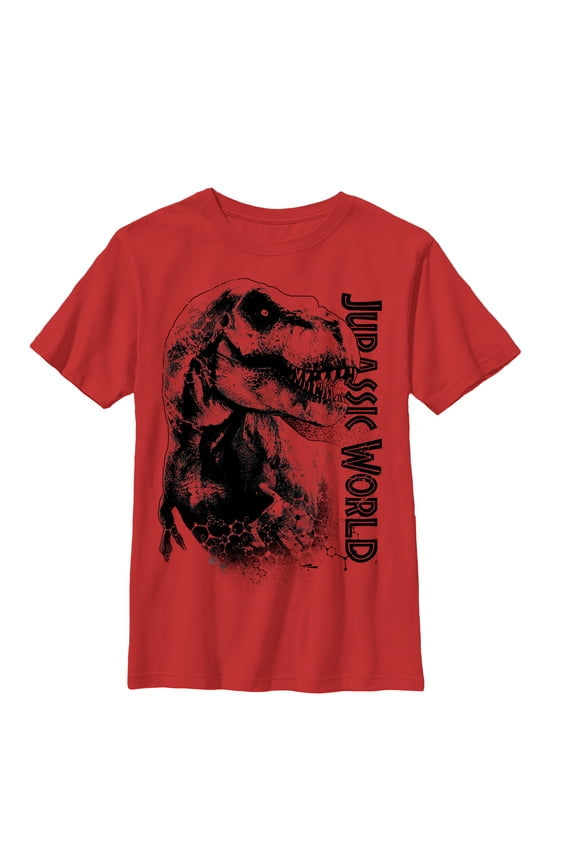 Boy's Jurassic World T. Rex Carnivore Graphic Tee Red Large