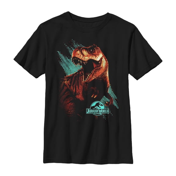 Boy's Jurassic World T. Rex Computer Screen Graphic Tee Black X Small