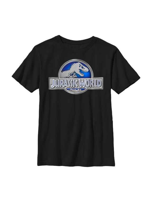 Boy's Jurassic World T. Rex Logo Graphic Tee Black X Large