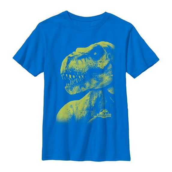 Boy's Jurassic World Tyrannosaurus Rex Teeth Graphic Tee Royal Blue Large