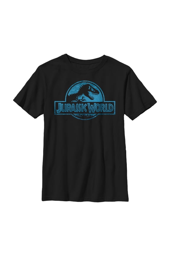 Boy's Jurassic World Water Ripple Logo Graphic Tee Black Small