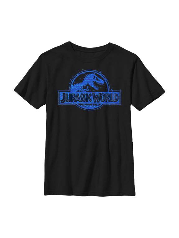Boy's Jurassic World Wave Logo Graphic Tee Black Large