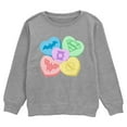 thumbnail image 1 of Boy's Justice League Candy Hearts  Sweatshirt, 1 of 3
