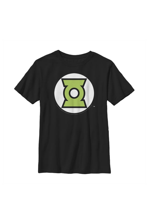 Boy's Justice League Circle Logo Graphic Tee Black Small