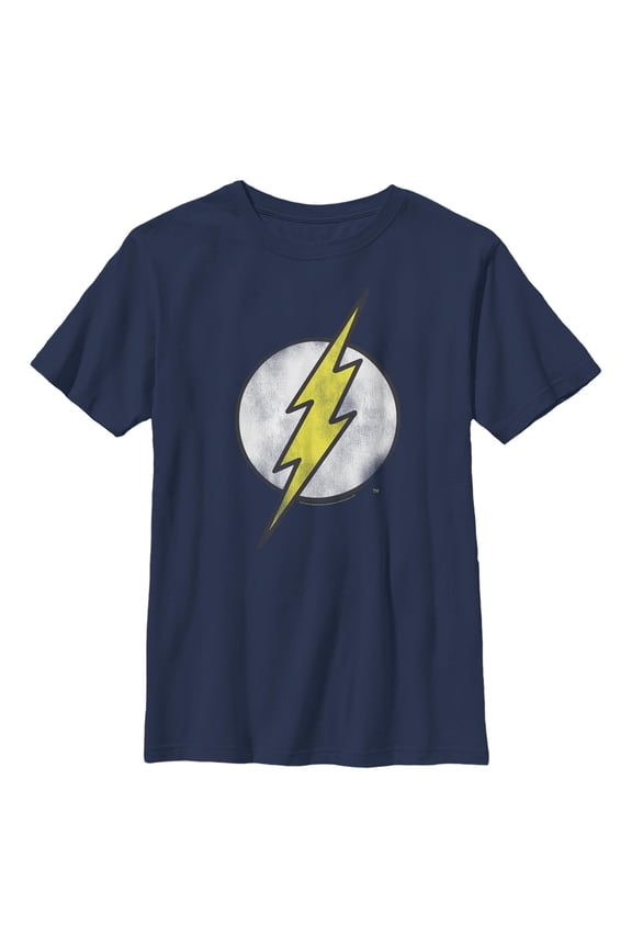 Boys' Husky Justice League Distressed Lightning Logo Graphic T-Shirt