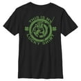 thumbnail image 1 of Boy's Justice League St. Patrick's Day Green Arrow This is my Lucky Shirt  Graphic Tee Black Medium, 1 of 5