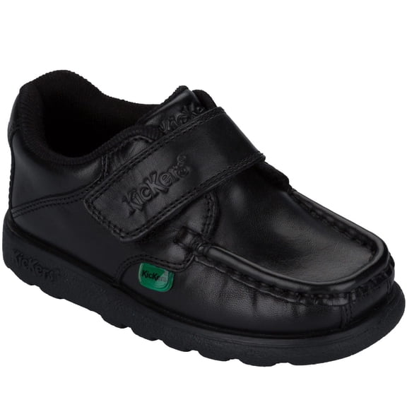 Boy's Kickers Children Fragma Strap Shoe in Black
