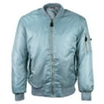 thumbnail image 1 of Boy's Kids Premium Stylish Water Resistant Padded Zip Up Flight Bomber Jacket (Light Blue,L (size 14-16)), 1 of 2