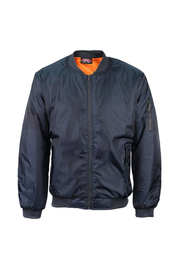 Boy's Kids Premium Stylish Water Resistant Padded Zip Up Flight Bomber Jacket (Navy,L (size 14-16))