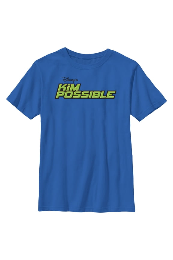 Boy's Kim Possible Classic Logo Graphic Tee Royal Blue Medium