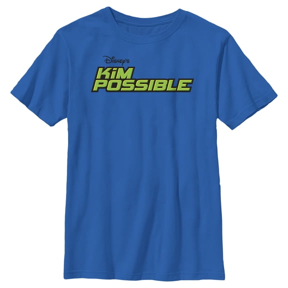 Boy's Kim Possible Classic Logo  Graphic Tee Royal Blue Small
