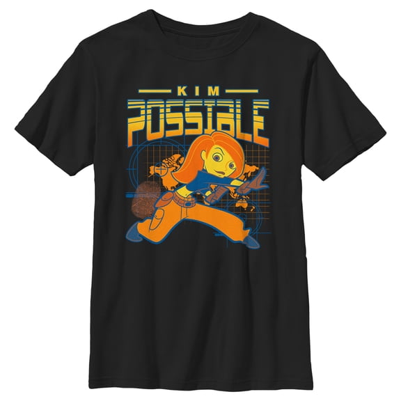 Boy's Kim Possible Mission Kim Graphic Tee Black X Large