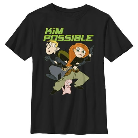 Boy's Kim Possible Team Possible Graphic Tee Black Medium