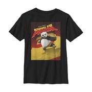 Boys Kung Fu Panda Movie Poster Graphic Tee Black X Small