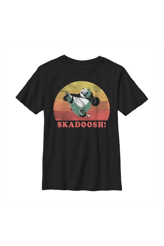 Boy's Kung Fu Panda Skadoosh! Graphic Tee Black X Large