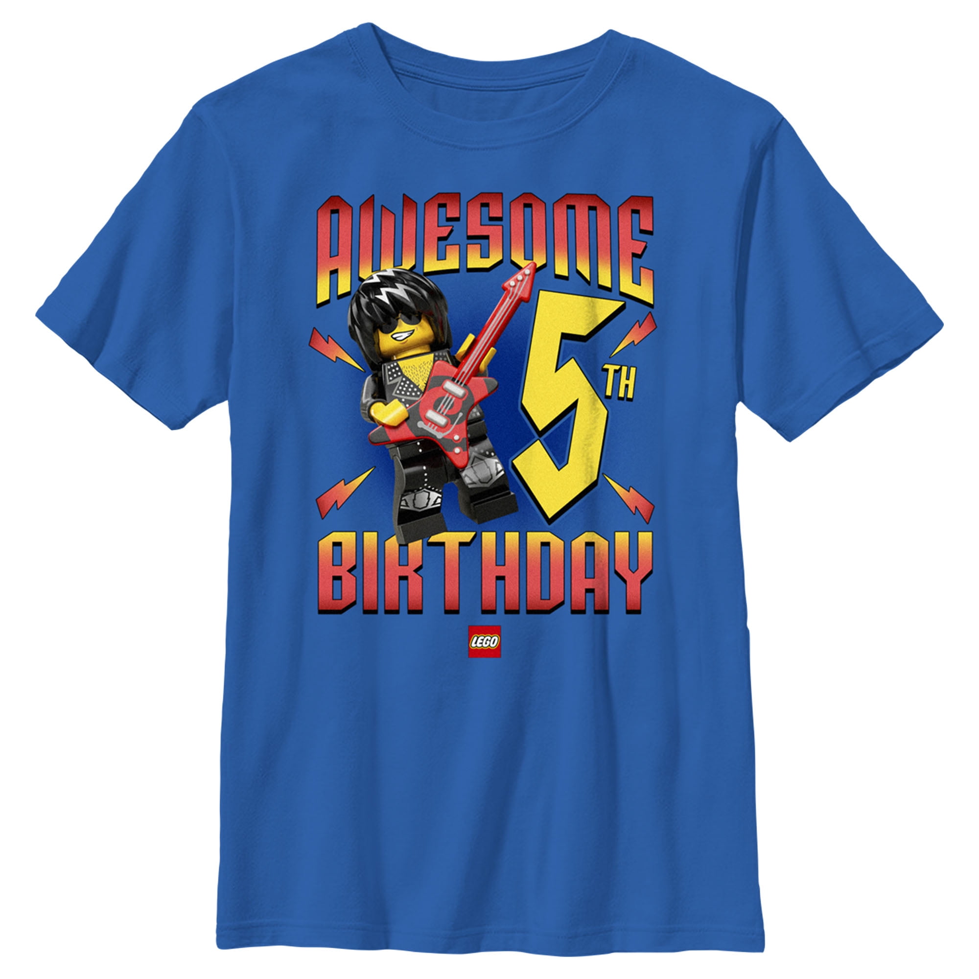 Boy's LEGO Awesome Rock Star Birthday Graphic Tee Royal Blue