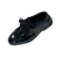 thumbnail image 1 of Boy's Lace Up Black Oxford Dress Shoes Toddler Shiny Patent Leather School Performance Christening Shoes, 1 of 8