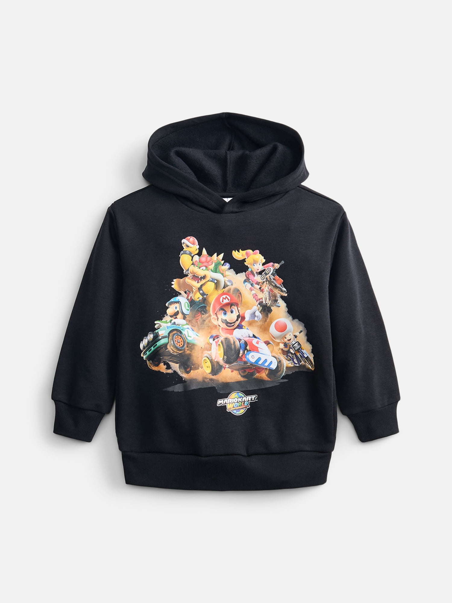 Mario Kart World Graphic Fleece Hoodie, Sizes 4-18