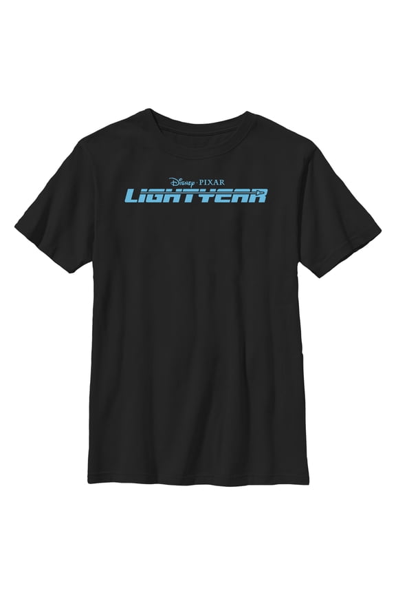Boy's Lightyear Blue Logo  Graphic Tee Black X Large