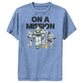 thumbnail image 1 of Boy's Lightyear Buzz On a Mission With Friends Performance Graphic Tee Royal Blue Heather / Friends Medium, 1 of 4