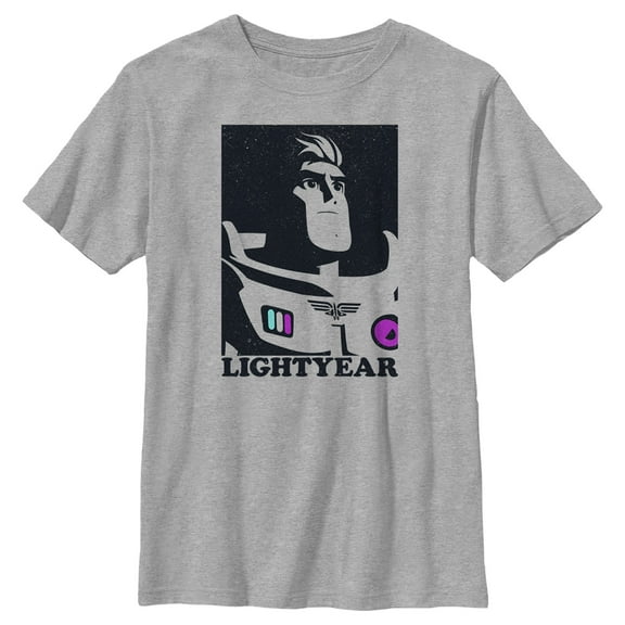 Boy's Lightyear Buzz Poster  Graphic Tee Athletic Heather Small