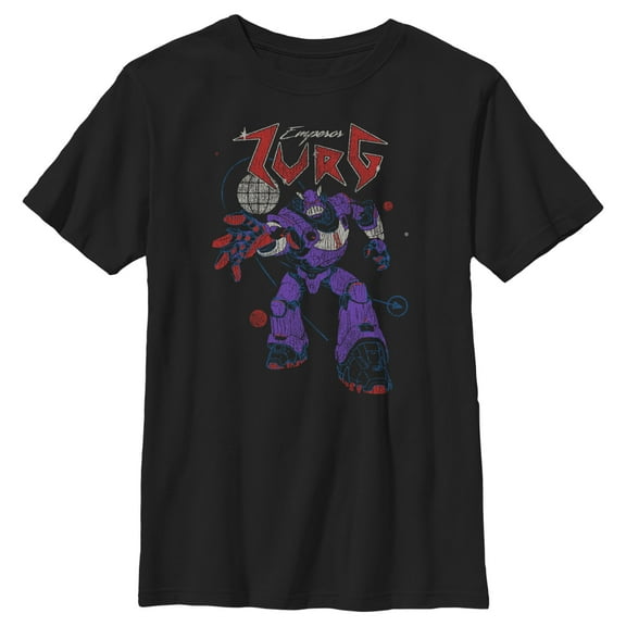 Boy's Lightyear Emperor Zurg Distressed  Graphic Tee Black X Small