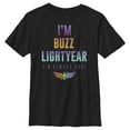 thumbnail image 1 of Boy's Lightyear I'm Buzz Lightyear I'm Always Sure  Graphic Tee Black X Small, 1 of 5