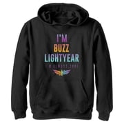 Boys Lightyear Im Buzz Lightyear Im Always Sure Pull Over Hoodie Black Small