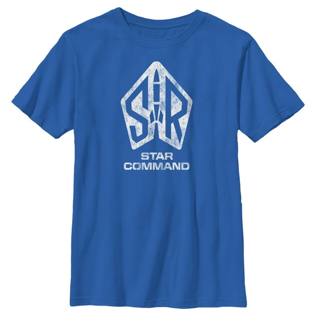 Boy's Lightyear Star Command Distressed Logo  Graphic Tee Royal Blue / 2 Large