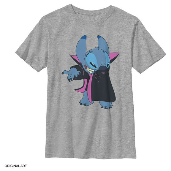 Boy's Lilo & Stitch Alien Vampire Graphic Tee Athletic Heather Small