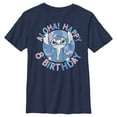 thumbnail image 1 of Boy's Lilo & Stitch Aloha! Happy 8th Birthday  Graphic Tee Navy Blue Medium, 1 of 4