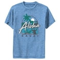 thumbnail image 1 of Boy's Lilo & Stitch Aloha Kauai Performance Graphic Tee Royal Blue Heather X Large, 1 of 4