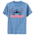 thumbnail image 1 of Boy's Lilo & Stitch Aloha Stitch  Performance Graphic Tee Royal Blue Heather Large, 1 of 4