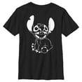 thumbnail image 1 of Boy's Lilo & Stitch Black and White Stitch Graphic Tee Black Medium, 1 of 5