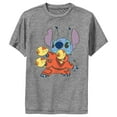thumbnail image 1 of Boy's Lilo & Stitch Blasters Stitch Performance Graphic Tee Charcoal Heather Large, 1 of 4