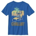 thumbnail image 1 of Boy's Lilo & Stitch Chillin' on the Beach  Graphic Tee Royal Blue X Large, 1 of 5