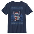 thumbnail image 1 of Boy's Lilo & Stitch Christmas with Scrump  Graphic Tee Navy Blue Medium, 1 of 4