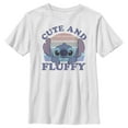 thumbnail image 1 of Boy's Lilo & Stitch Cute and Fluffy Graphic Tee White X Large, 1 of 4