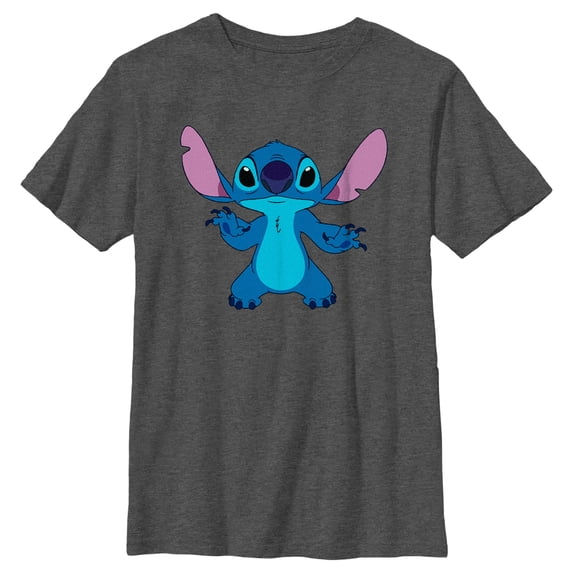 Boy's Lilo & Stitch Experiment 626 Portrait Graphic Tee Charcoal Heather X Large