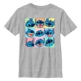 thumbnail image 1 of Boy's Lilo & Stitch Facial Expressions  Graphic Tee Athletic Heather Small, 1 of 5