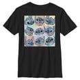 thumbnail image 1 of Boy's Lilo & Stitch Facial Expressions  Graphic Tee Black Medium, 1 of 5