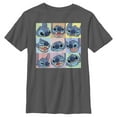 thumbnail image 1 of Boy's Lilo & Stitch Facial Expressions  Graphic Tee Charcoal Large, 1 of 4