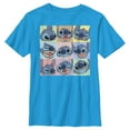 thumbnail image 1 of Boy's Lilo & Stitch Facial Expressions Graphic Tee Turquoise Small, 1 of 4