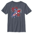 thumbnail image 1 of Boy's Lilo & Stitch Firework Rocket Ride for Stitch  Graphic Tee Navy Blue Heather X Large, 1 of 3