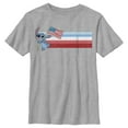 thumbnail image 1 of Boy's Lilo & Stitch Flying the American Flag Graphic Tee Athletic Heather Small, 1 of 5