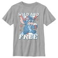 thumbnail image 1 of Boy's Lilo & Stitch Fourth of July Wild and Free Graphic T-Shirt, 1 of 5